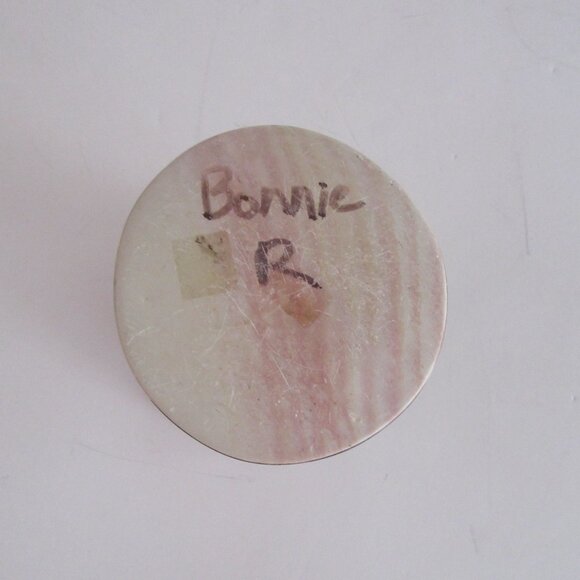 Vintage heavy ceramic candle pillar holder tribal pattern with elephants - Picture 7 of 7